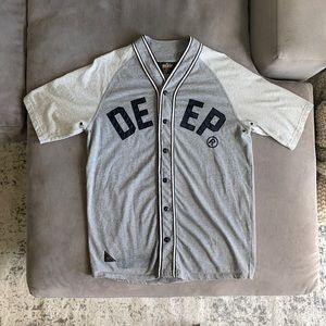 10 Deep Baseball jersey button up shirt Large huf diamond obey kith Herschel